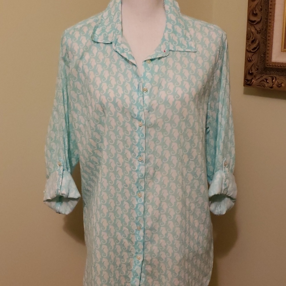 COPY - Talbots Seahorse Blouse